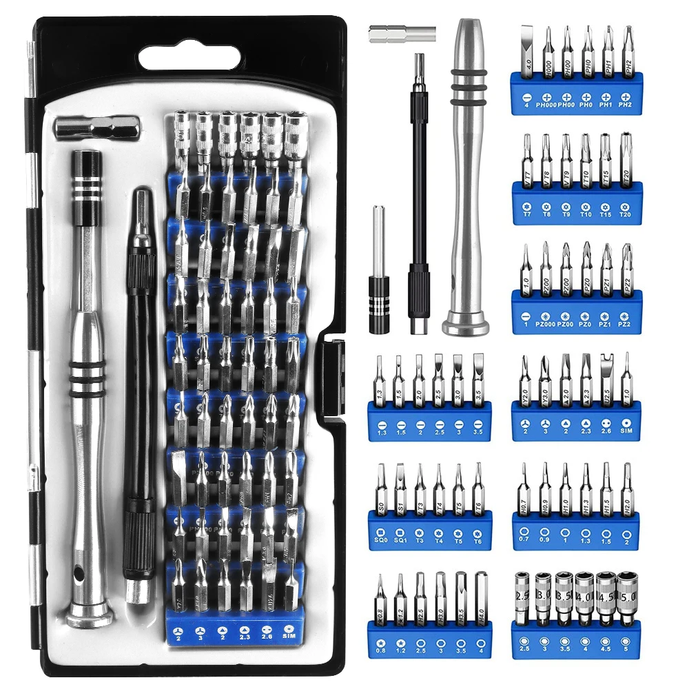 

58 in 1 Precision Screwdriver Set Professional Electronics Repair Tool Kit with 54 Bits Magnetic Driver Kit, for Tablet, iPhone