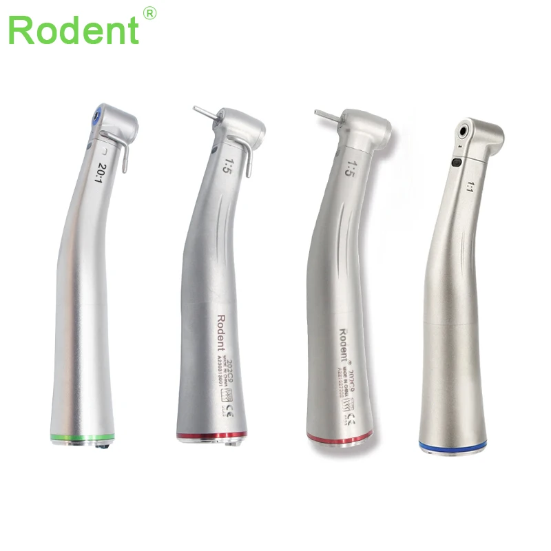 Anneau rouge augmentant la pièce à main à basse vitesse pulvérisation d'eau externe/interne 1:5/1:1/20:1 contre-Angle avec Fiber optique