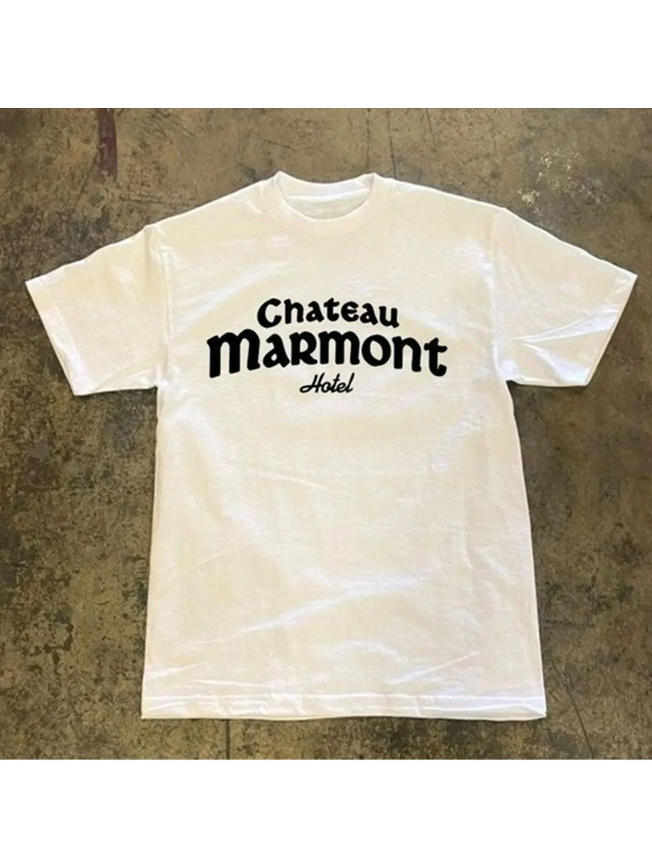 1970S Chateau Marmont Hotel T Shirt Gifts For Boyfriend High End Men's Clothing Anime Clothes Vintage T Shirt Female