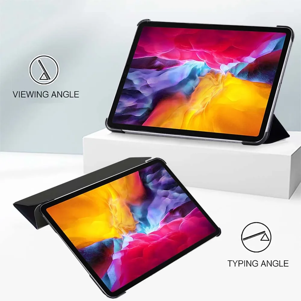Smart Cover for Apple IPad Air 4 10.9"/Pro 11 2018 2020 2021 Tri-fold Stand with Magnet Tablet Case+Bluetooth Keyboard
