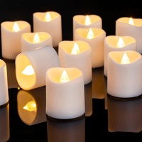 12/24Pcs Flameless LED Candles Creative wishing Led Tea Light Warm White Flickring Candle Halloween Christmas Decor Candle Light