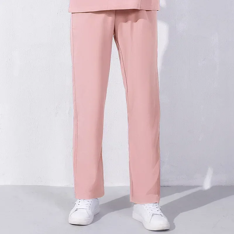 Elasticity Pet Clinic Nurse Work Pant High Quality Solid Color Dentist Nursing Scrub Women Bottoms Hospital Doctor Work Clothing