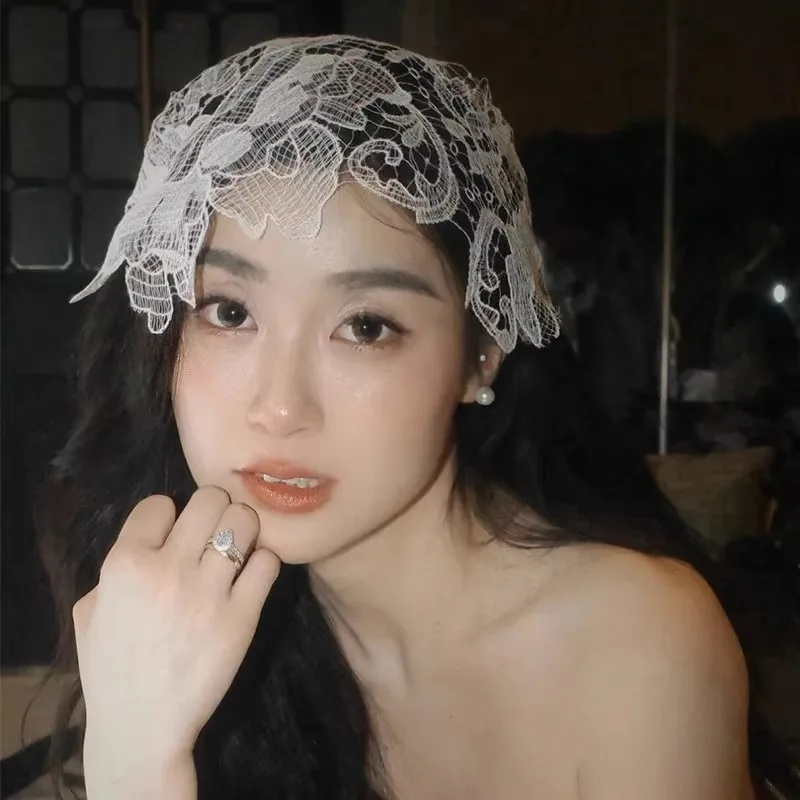 

Новая ретро простая кружевная французская свадебная шляпа прическа