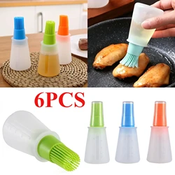 Silicone Oil Brush With Bottle Brush, Portable Oil Brushes Liquid Oil Pastry Kitchen Baking Tool, for BBQ