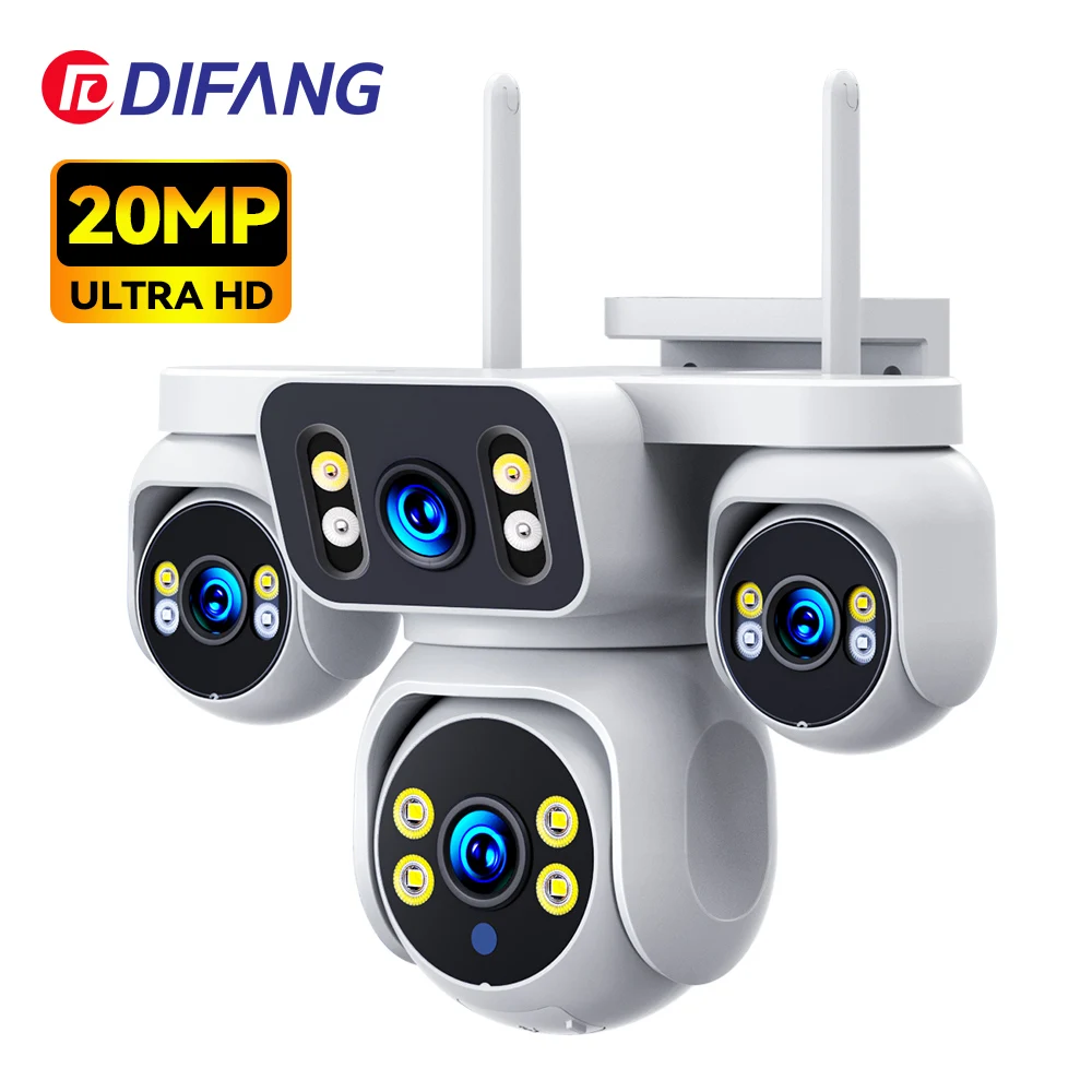 

July003 20MP Auto Tracking Wireless CCTV Four Lens Camera Network PTZ Outdoor Supervisory Wifi 360 Intelligence Security Camer