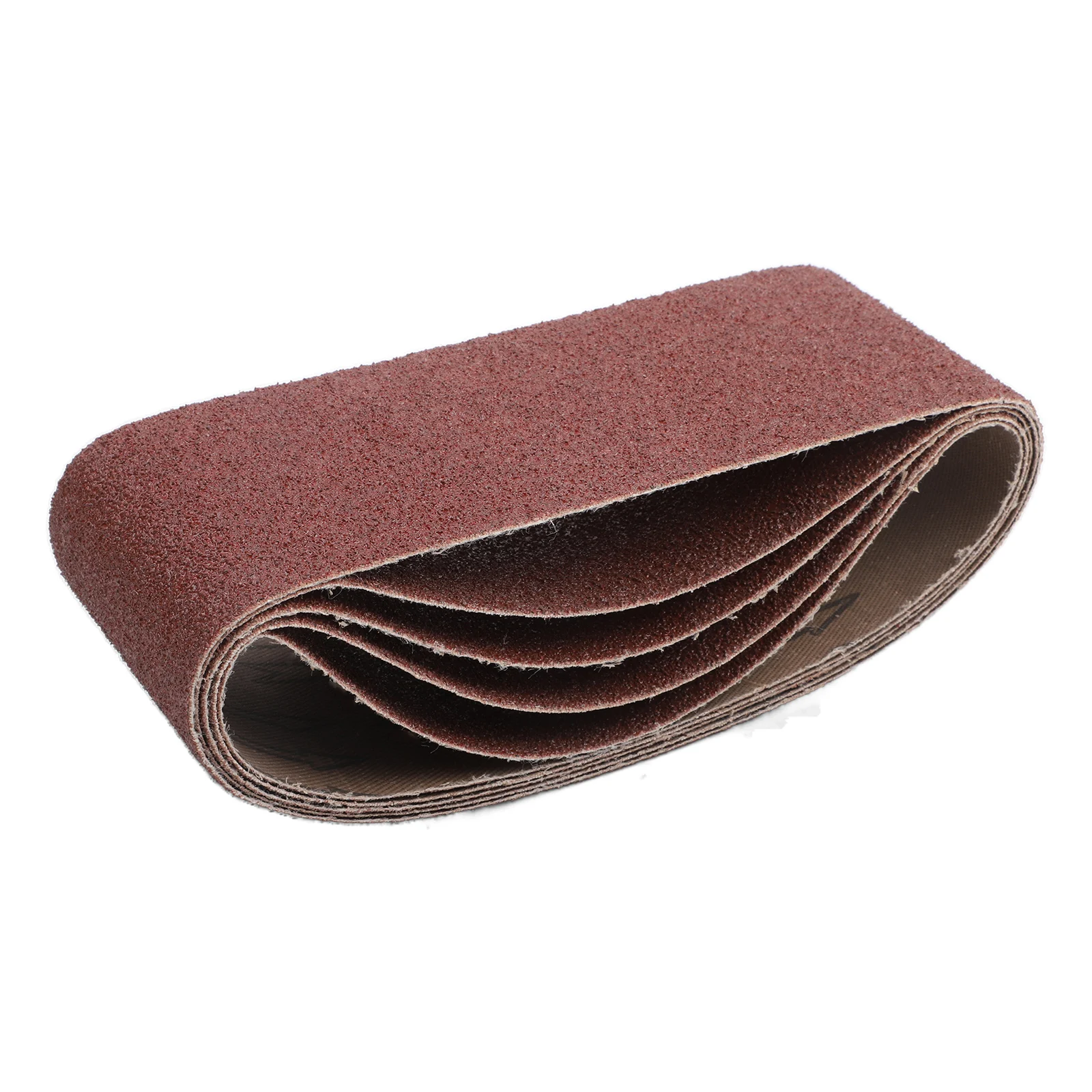 Five Piece Set of Sanding Belts (Aluminum Oxide) at Size 457x75mm with Abrasive Grains of Varying Degrees 40 120