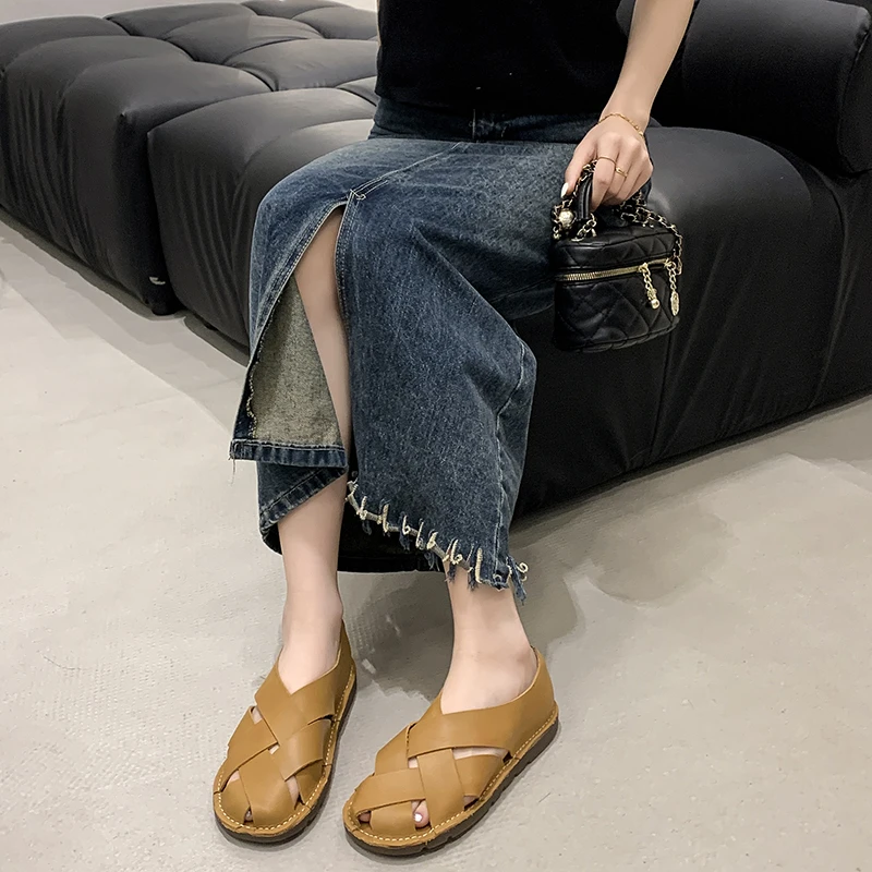 Women Shoes Sandals Flat Low Heel Sneakers Casual Gladiator Barefoot Loafers Slip-on Summer Spring Comfortable on Promotion 2024