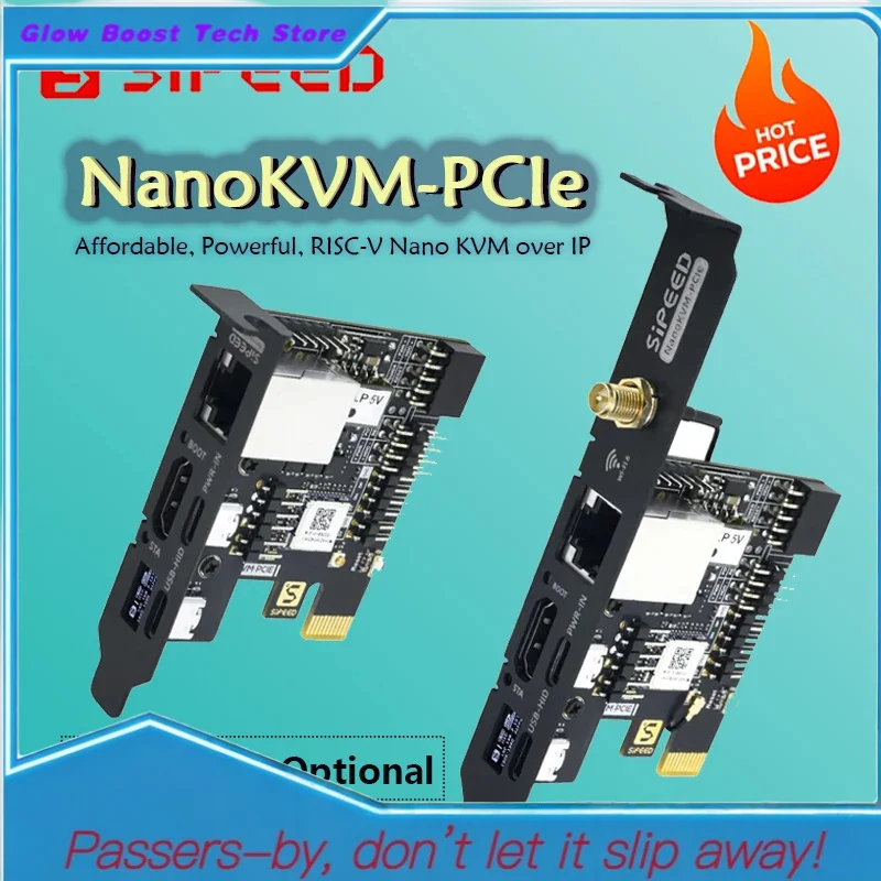 

Glow Sipeed NanoKVM PCIe Remote Control PiKVM Operation Maintenance Server