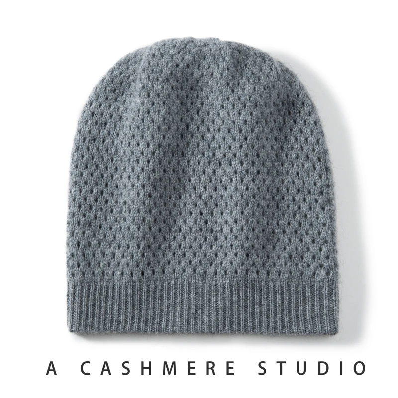 MERRILAMB Winter Knitted Cashmere Hat for Women Thicken Double Layered Design Beanie Hats Outdoor Soft Warm Cap Knit Bonnet 2023