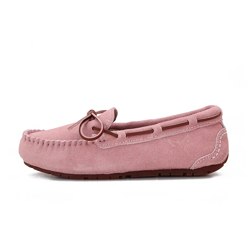 New Top Quality Genuine Leather Flat Shoes Women Flats Ladies Sneakers Moccasins Spring Autumn Loafers Slip-on Casual Shoes