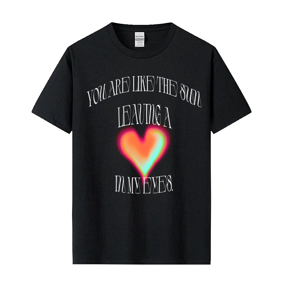 

Acid Staring At The Sun Love Match Outfit Футболка для пары Мужские футболки с надписью Женские футболки Повседневные футболки Топы Оригинальные