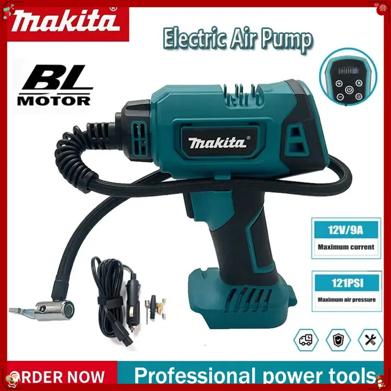 

Makita For 18V Cars 600mm Cordless Portable Electric Air Pump Rechargeable Handheld Air Compressor