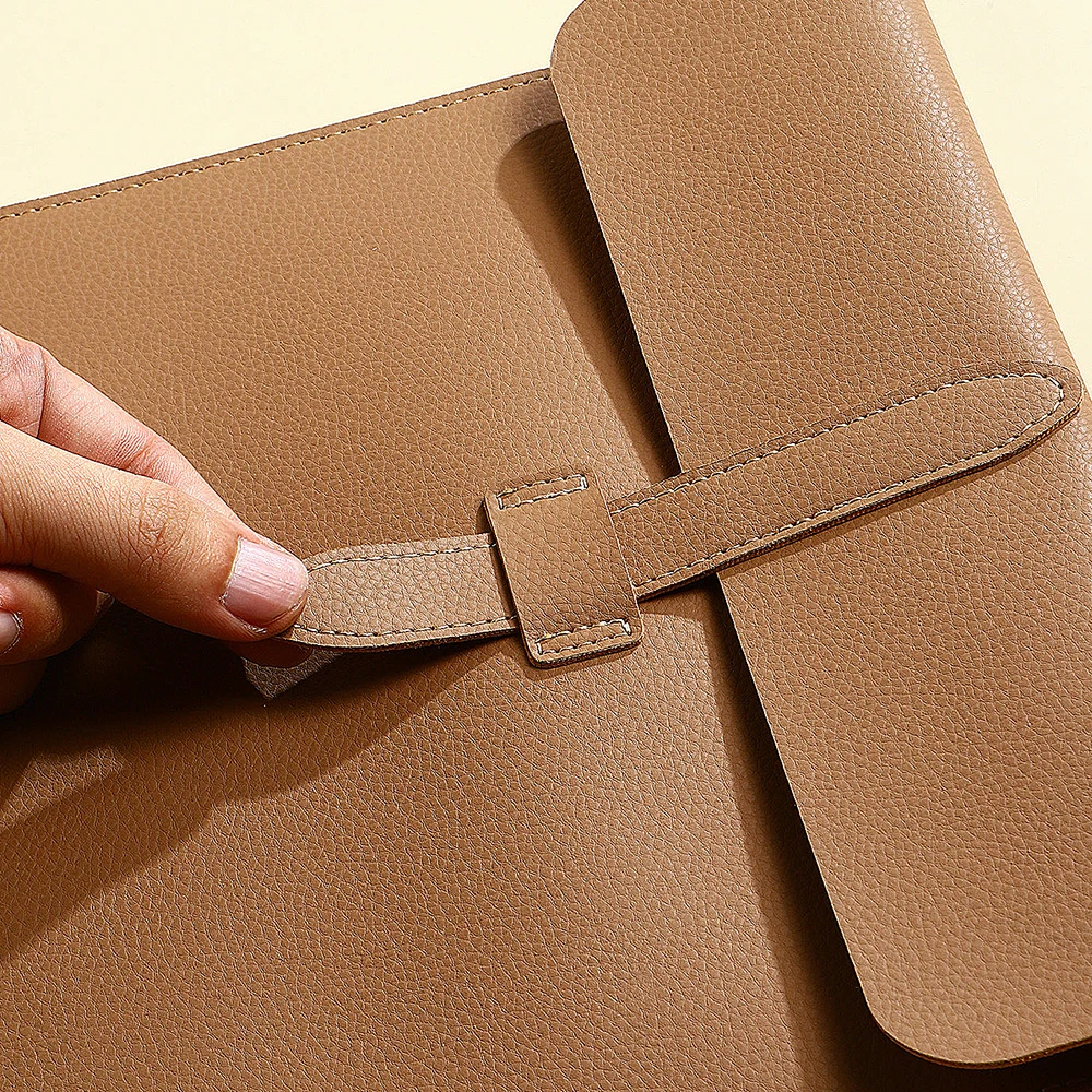 Business Office Leather Personalized Document Bag A4 Paper 13 Inch Laptop Bag Custom Name Luxury Wholesale Versatile Storage Bag