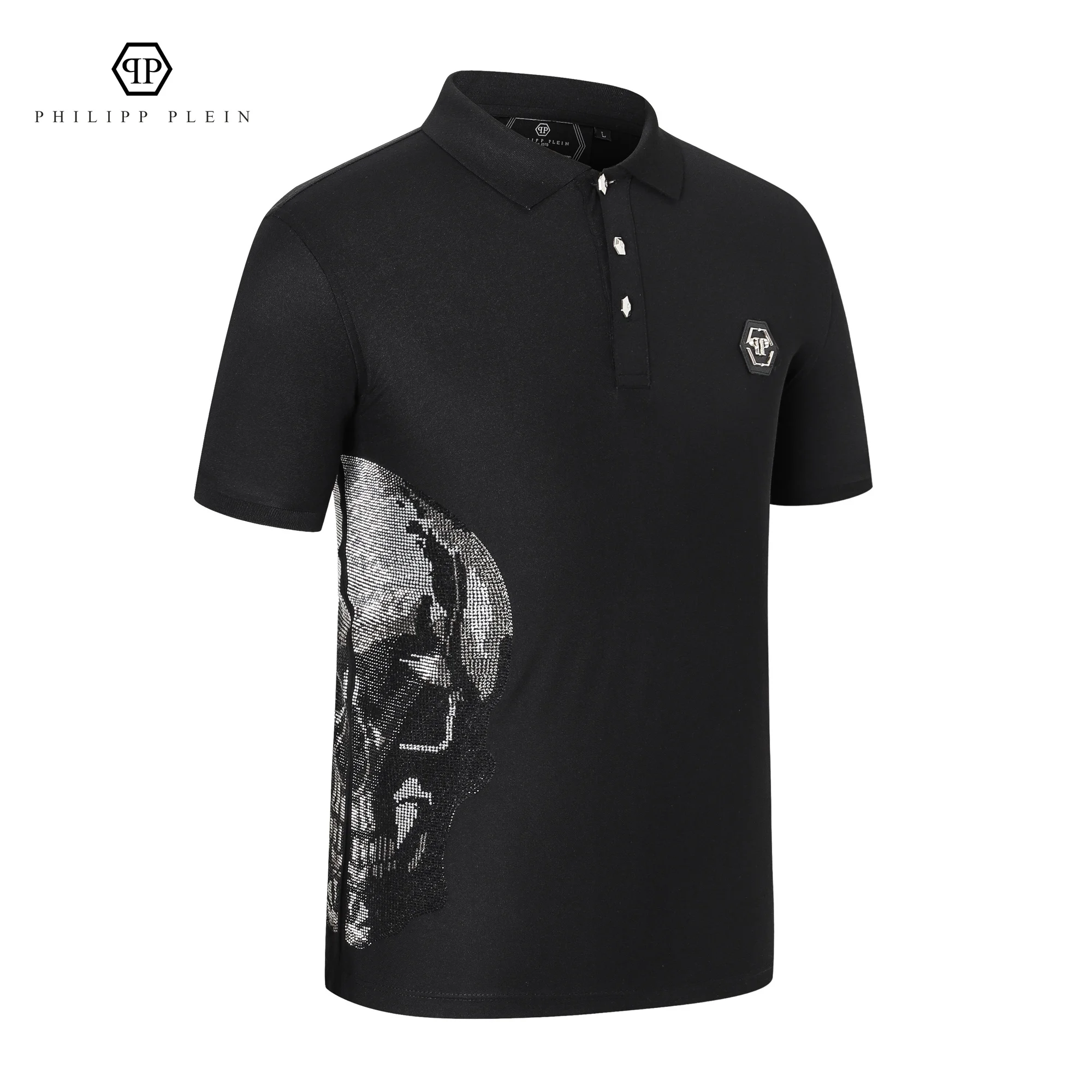 Philipp Plein2024 New Trend Personality Fashion Summer Men's and Women's Diamond POLO Shirts Men's and Women's Casual Outdoor Party