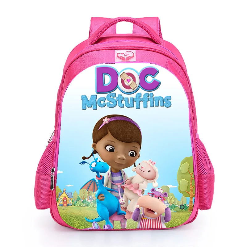 16 Inch Doc McStuffins Children School Bags Orthopedic Backpack Kids School Girls Mochila Infantil Catoon Bags