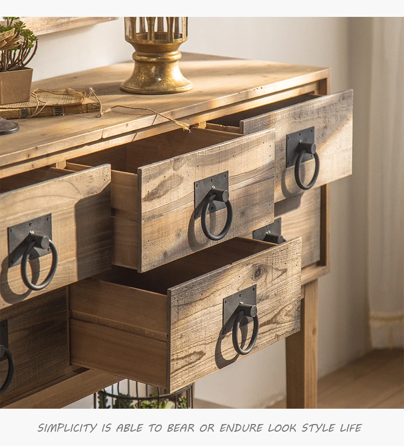 porch cabinet, chest cabinet, bedroom door-to-door decoration, pastoral style, living room, household solid wood dining