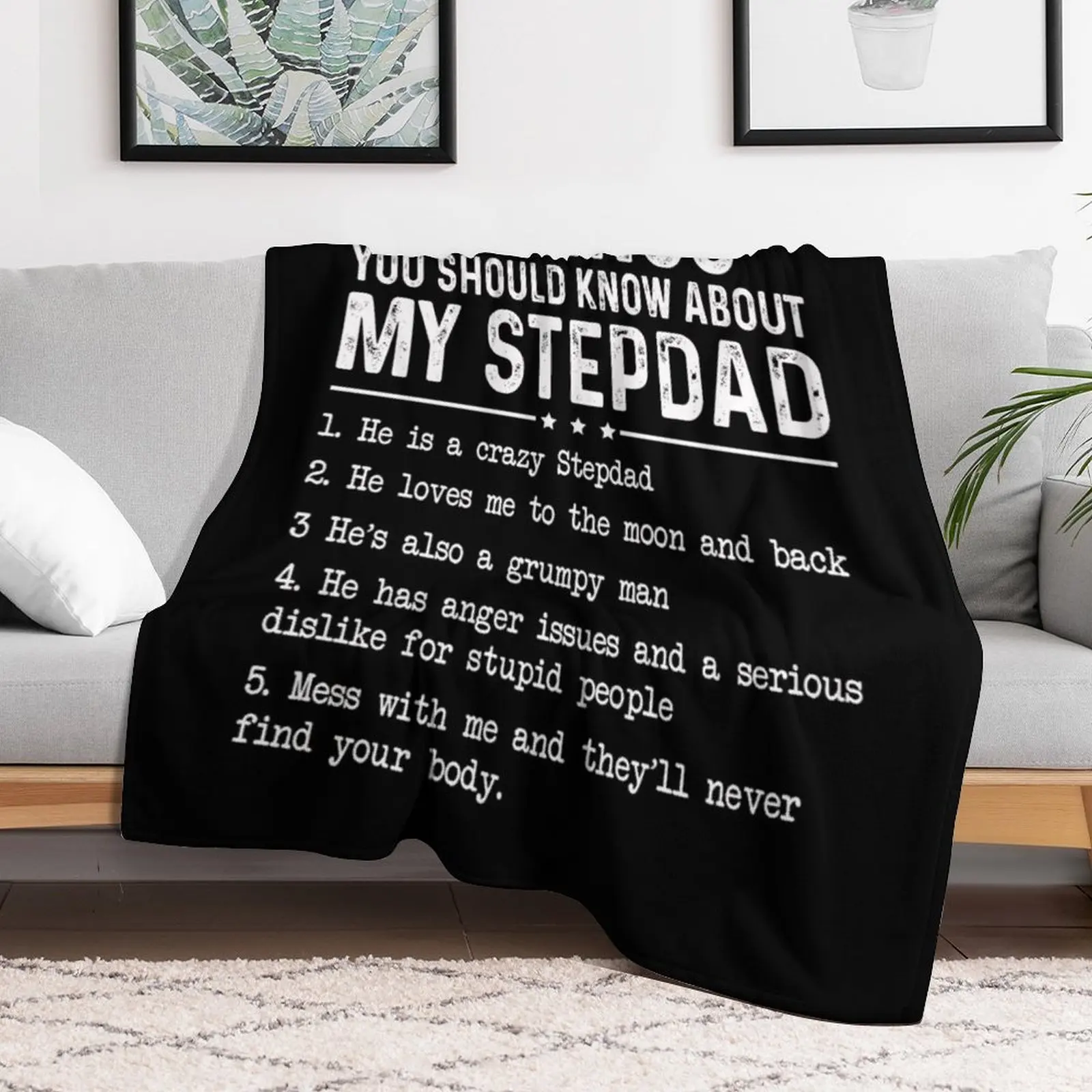 5 Things You Should Know About My Stepdad Father's Day Throw Blanket decorative Weighted Blankets