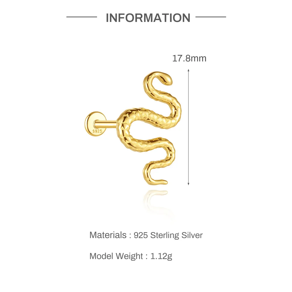 AIDE 925 Sterling Silber 1 Stück Glänzender Geometrischer Segelboot-Helix-Piercing-Ohrring für Damen Punk-Schmuck Persönlichkeits-Mode – Detail 26