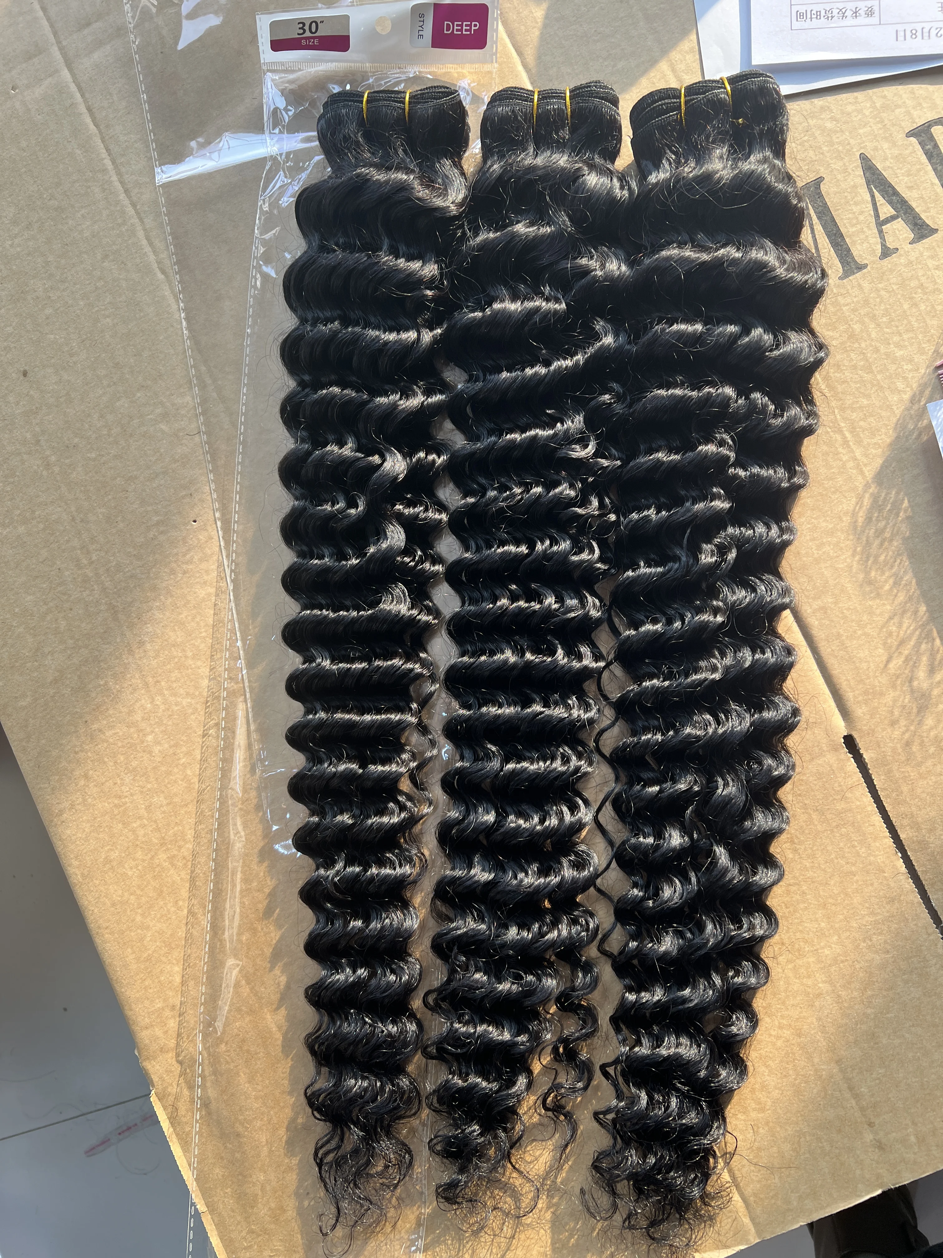 Deep Wave Bundles 100% Human Hair 28 30 Inch Curly Hair Extensions For Women Brazilian Raw Remy Weaving Raw Human Hair Bundles