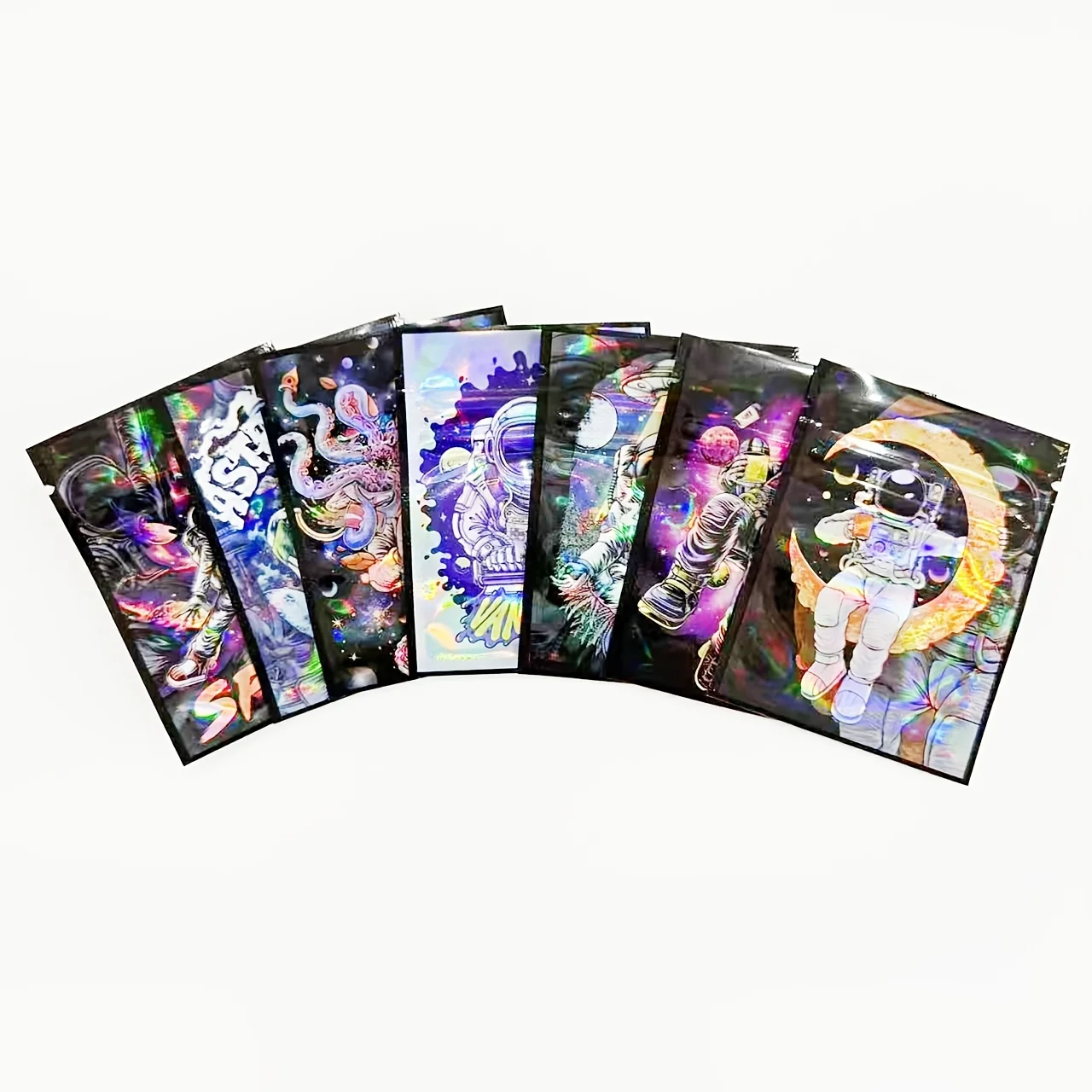 200 шт. пакетов из майлара с застежкой-зиппером 2,36x3,15 дюйма, многоразовые пакеты из алюминиевой фольги с прозрачным окном, герметичные, с 3D лазерной упаковкой