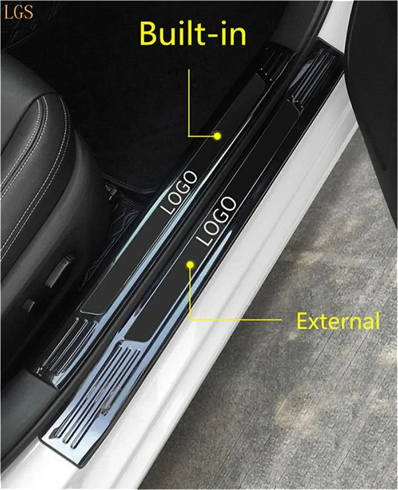 For CHERY JETOUR X70 PLUS 2021-2023 stainless steel car Threshold  guard plate Trunk threshold guard protection car styling