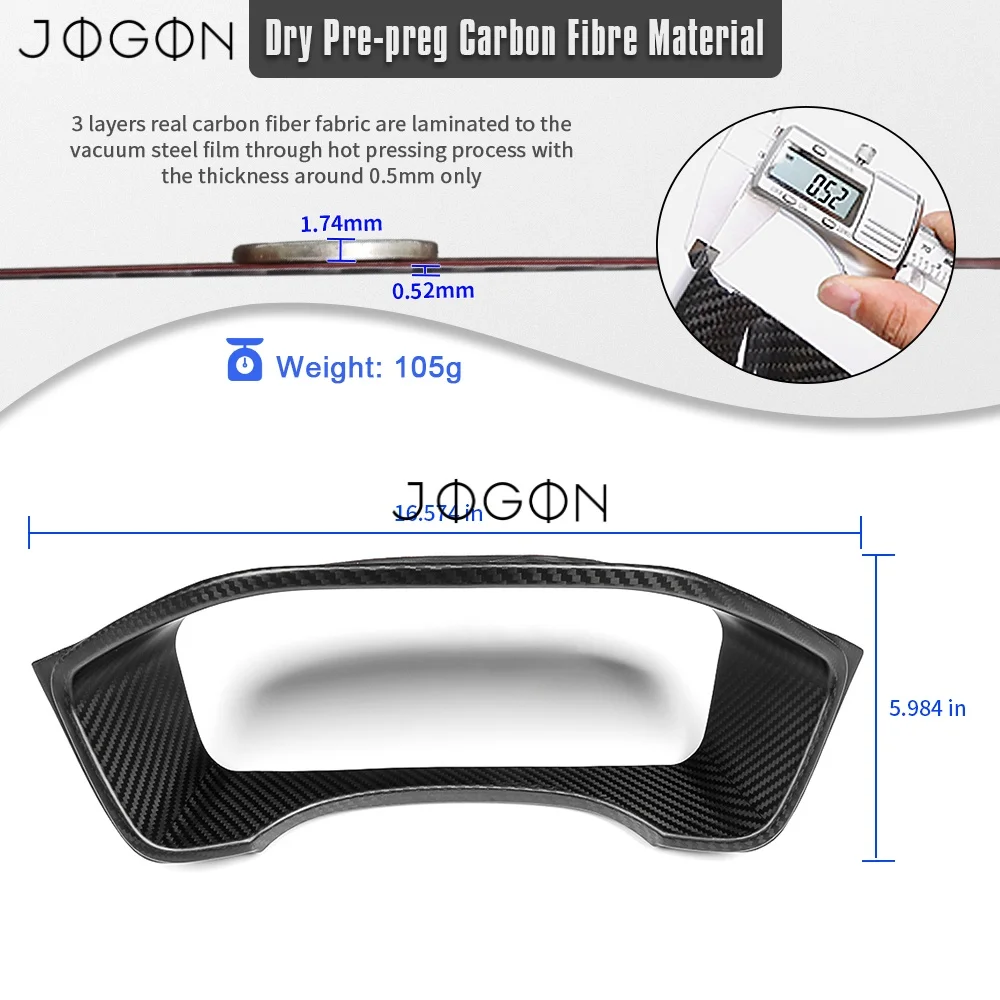 Dry Real Carbon Fiber Car Interior Console Instrument Frame Cover Trim Accessories For Acura Integra Type S A Spec 2023-2025