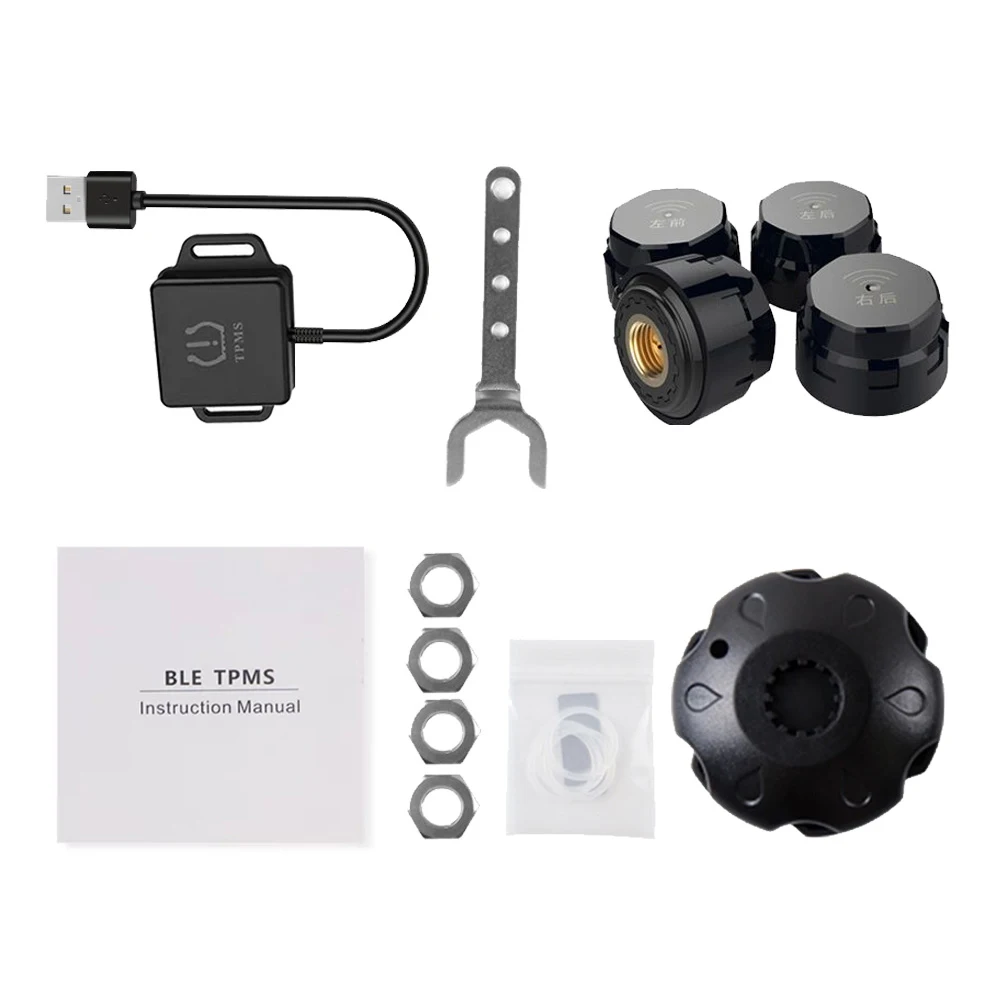 LEHX USB TPMS Car Tire Pressure Monitoring System Built-In 4 Sensor 315MHz/433MHz 5V Car Radio Android Multimedia GPS DVD Player