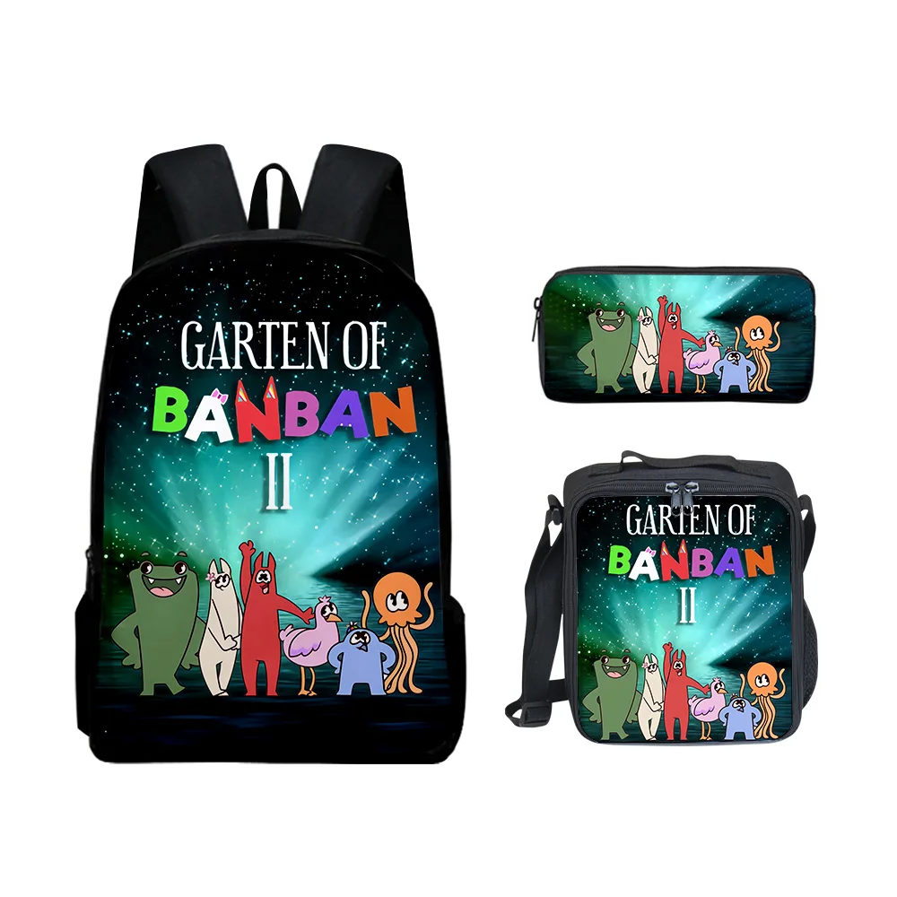 Classic Popular Funny Garten of Banban 3D Print 3pcs/Set pupil School Bags Laptop Daypack Backpack Lunch bag Pencil Case
