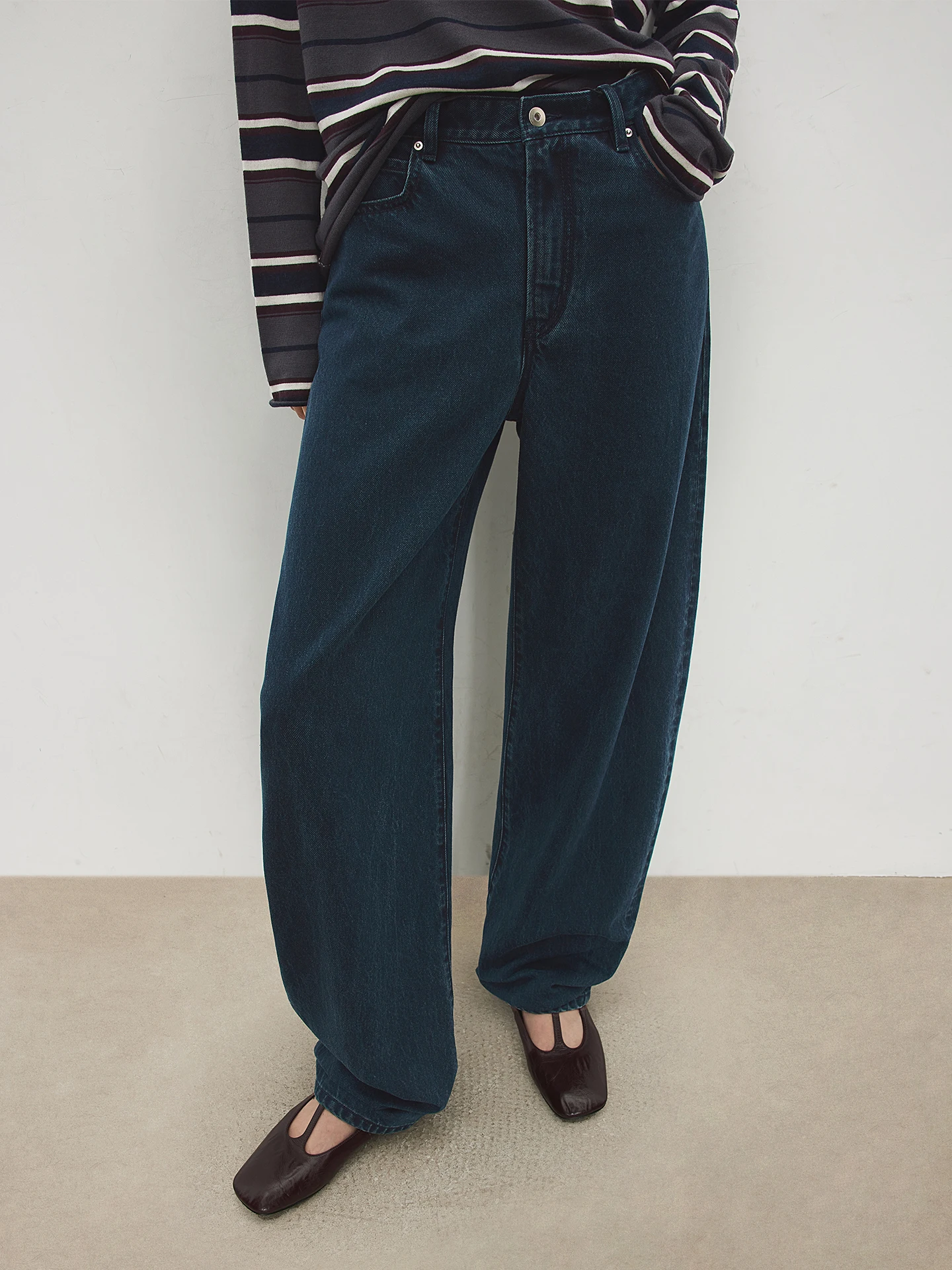 

Джинсы CHICJOC винтажные из хлопка, с высокой талией, широкими штанинами, с декоративными элементами, универсальные, повседневные, удобные, дышащие