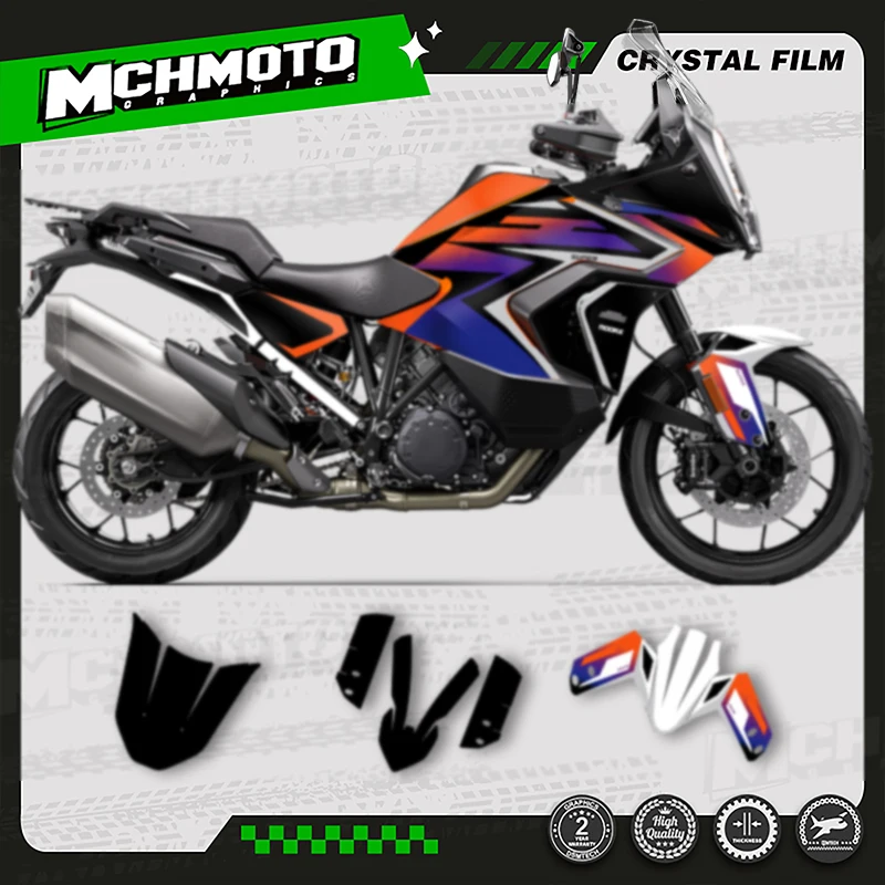 

MCHMFG For KTM2021 2022 2023 ADV 1290 R S Custom Team Graphics Background Decals Adhesive Stickers Kit