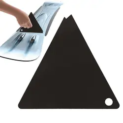 Raspador de cera de Snowboard triangular portátil, removedor de cera de esquí negro, herramienta de eliminación de cera de Snowboard, accesorios, equipo de mantenimiento de reparación