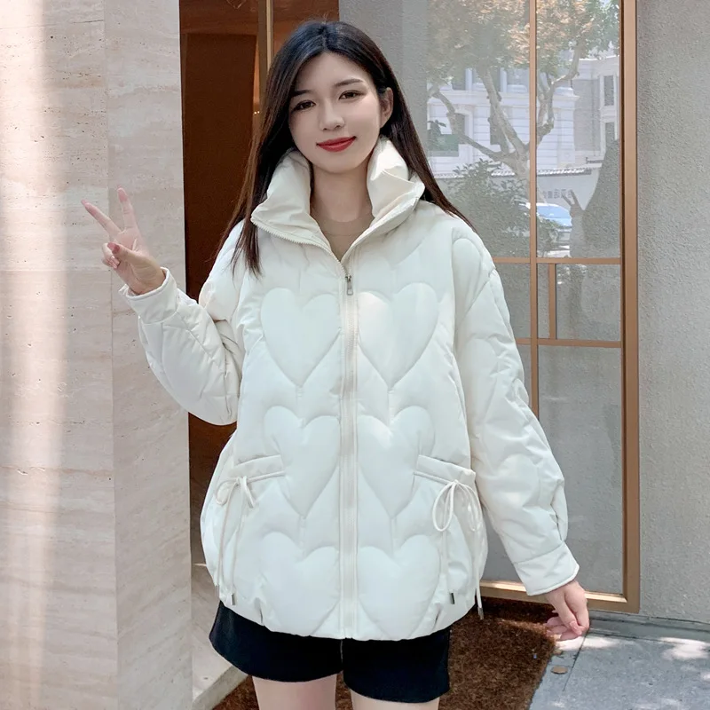 2023 Winter Thickened Short Women\'s Loose Casual Warm Down Cotton Coat Female Parkas