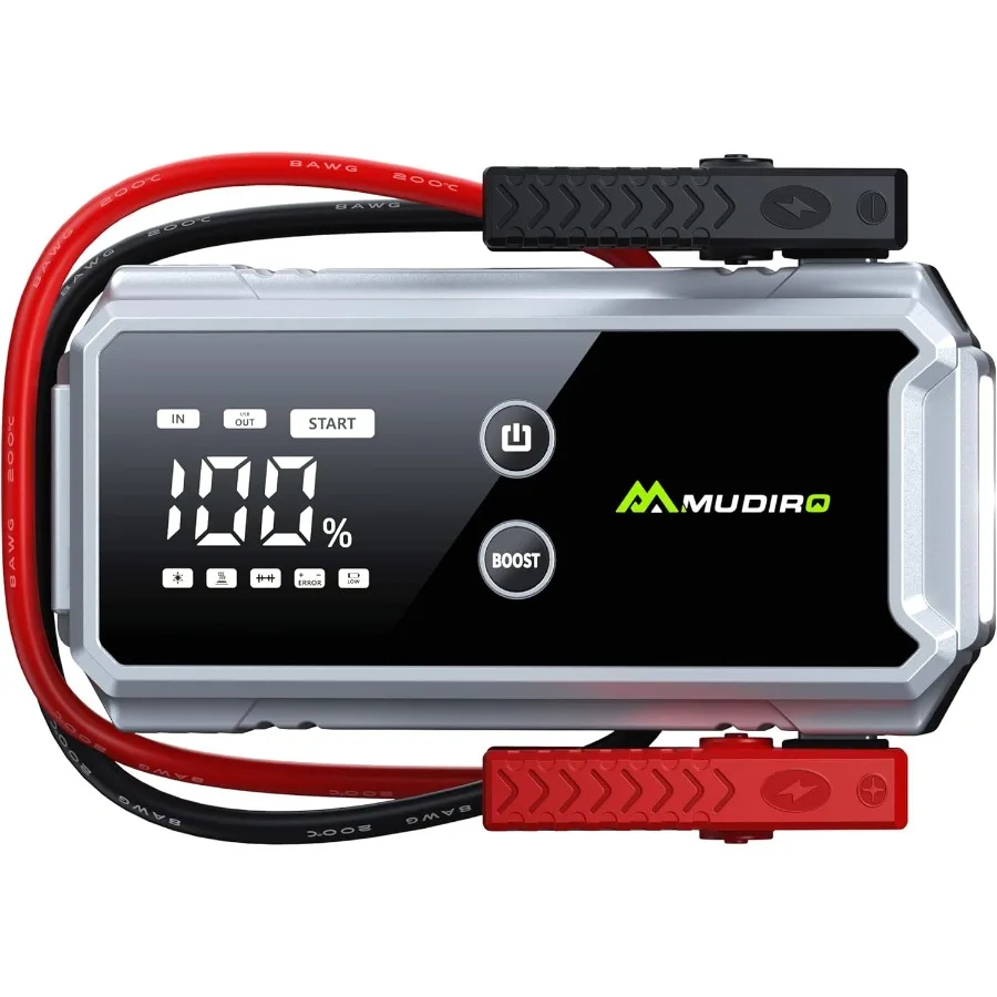 Jump Starter 6000A 12V Battery Jumper Starter Portable for All Gas and Up to 10L Diesel Engines Compact and Powerful Jump