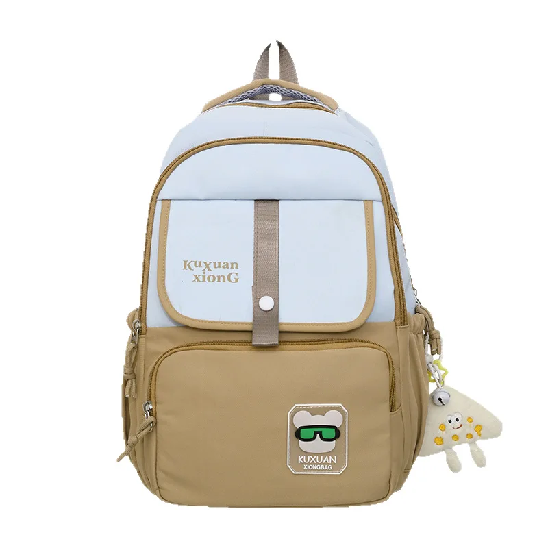 

Новый модный модный женский рюкзак — корейский минималистичный, вместительный, прочный, сумка через плечо в свежем стиле для школы