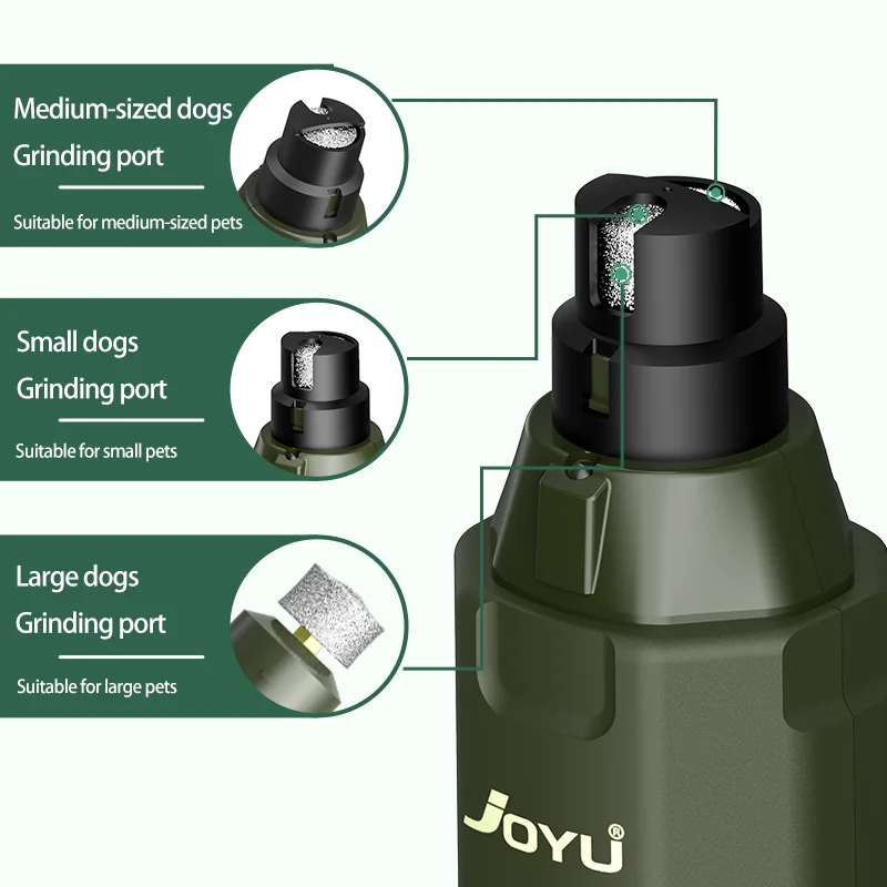 Imagem -02 - Joyu-electric Pet Nail Grinder com Led Light Carregamento Usb Silencioso Poderoso 6-velocidade Trimmer Clipper para Cães e Gatos Ferramentas Patas