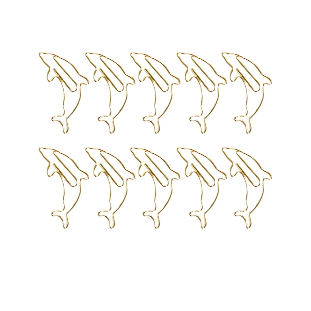 

20PCS Metal Paper Bookmark Clips Clip Cute Heart Dolphin Shaped Clips Bookmark Paper Organizer Gifts Office Supplies