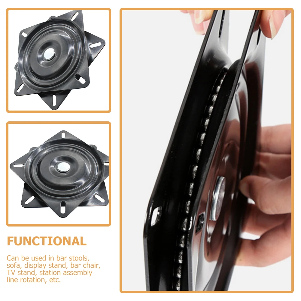 

Rotary Chair Seat 360° Rotation Steel Mechanism Furniture Leg Hardware Black Finish Office Chair Replacement Parts High Capacity