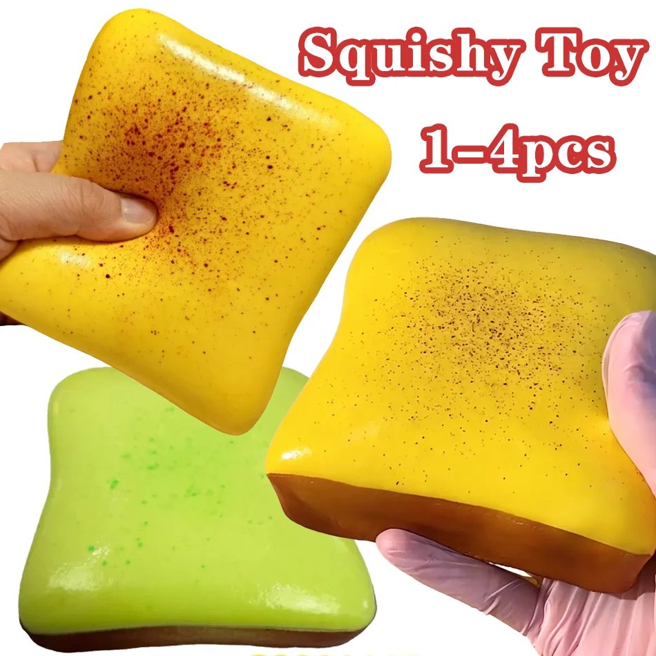 【Sonderangebot Squishy-Spielzeug】 Butterstangen, Würfel, Käseblöcke & Gelbe Enten, Handquetsch-Fidget-Spielzeug, Stressabbau-Geschenk – Detail 15