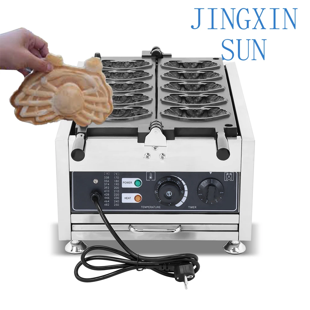 Crab Shape Electric Waffle Maker for Household and Car Use for Snack Ice Cream Waffle Baker Cartoon Style Mini Portable