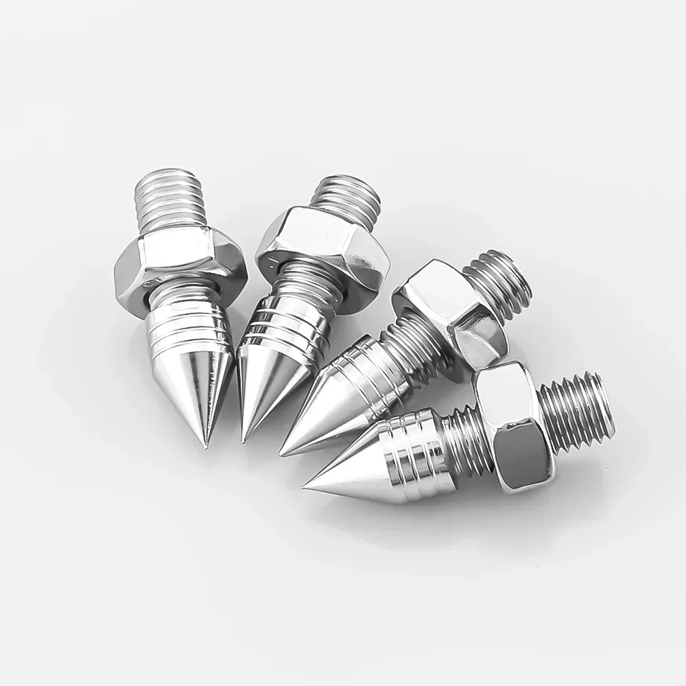 M6 M8 M10 Thread 316LSS Stainless Steel Audio Foot Spike Stand Isolation Feet CD Amplifier Speaker Machine Pad Nail
