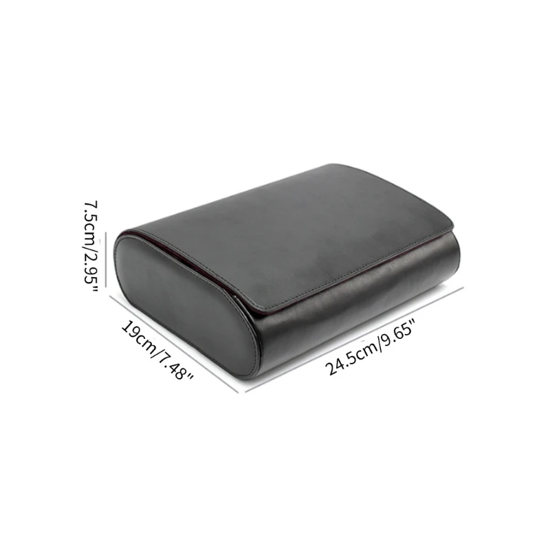Men Leather Watch Box Organizer 6-Bit Watch Pouch Bag Organizer Box Easy Carry to Travel Watch Storage Pouch Jewelry Box image 6