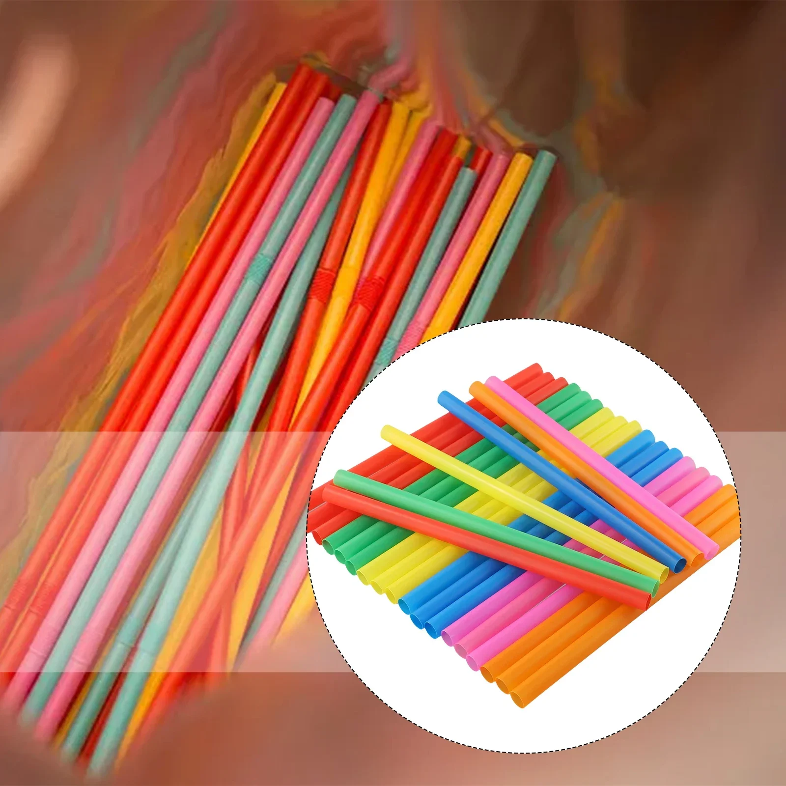 Straws High Quality Extra Wide Boba Bubble Tea Fat Drinking Smoothie Milkshake Straws Assorted Colors Pack of 100