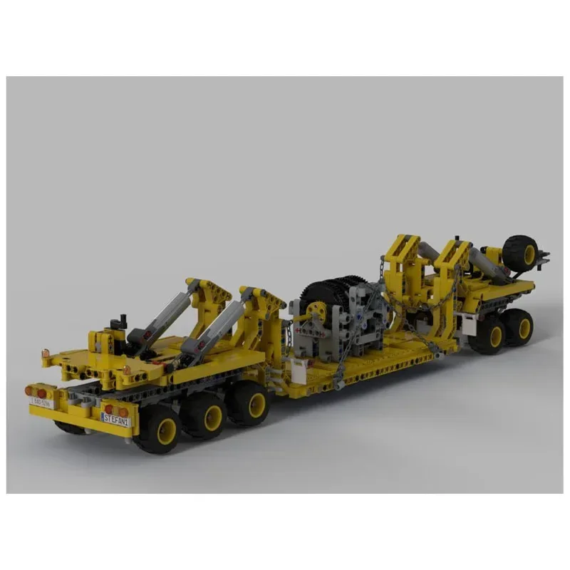 MOC-34731Low Loader Trailer / Heavy Duty Trailer with Five Axles Building Block Model 934 Parts Boy Kids Building Block Toy Gift