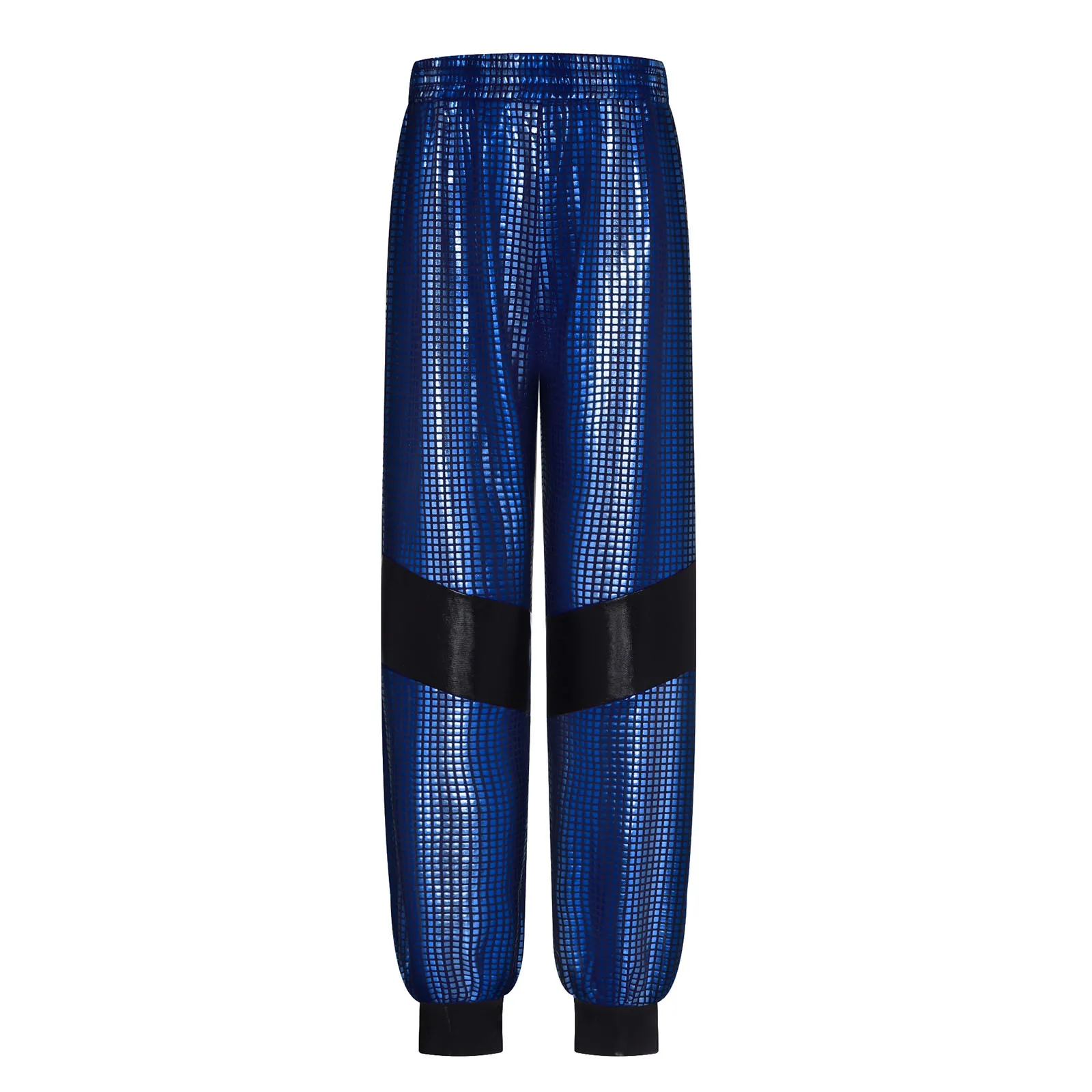 أطفال الجاز الهيب هوب ملابس رقص بنين بنات الشارع الرقص الحديث السراويل مرونة الخصر لامع منقوشة كتلة اللون السراويل الرياضية