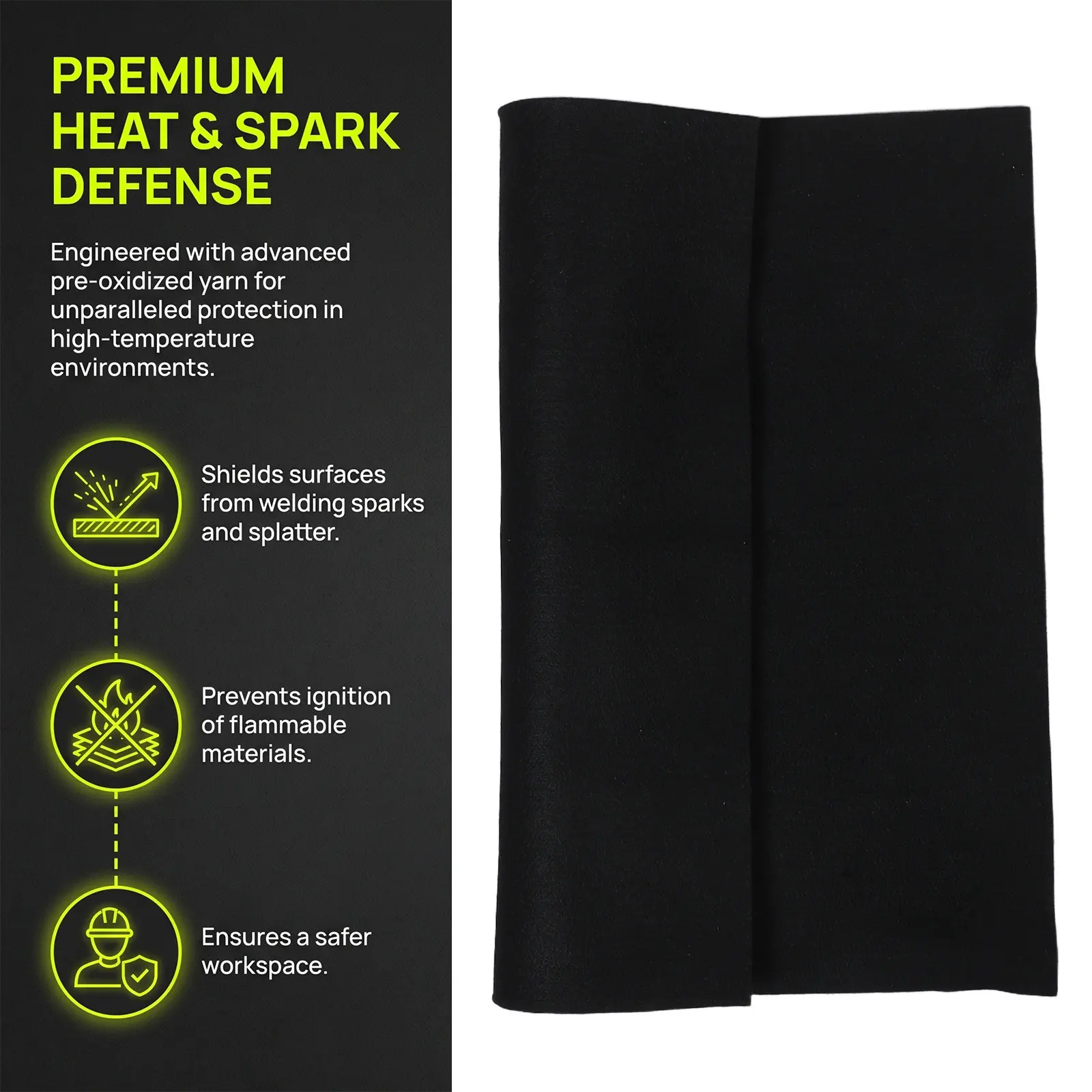 Welding Spark Protection Blanket Fireproof Heat Shield Mat 20 X 20 Inch Welding Floor and Table Heat Insulation Mat