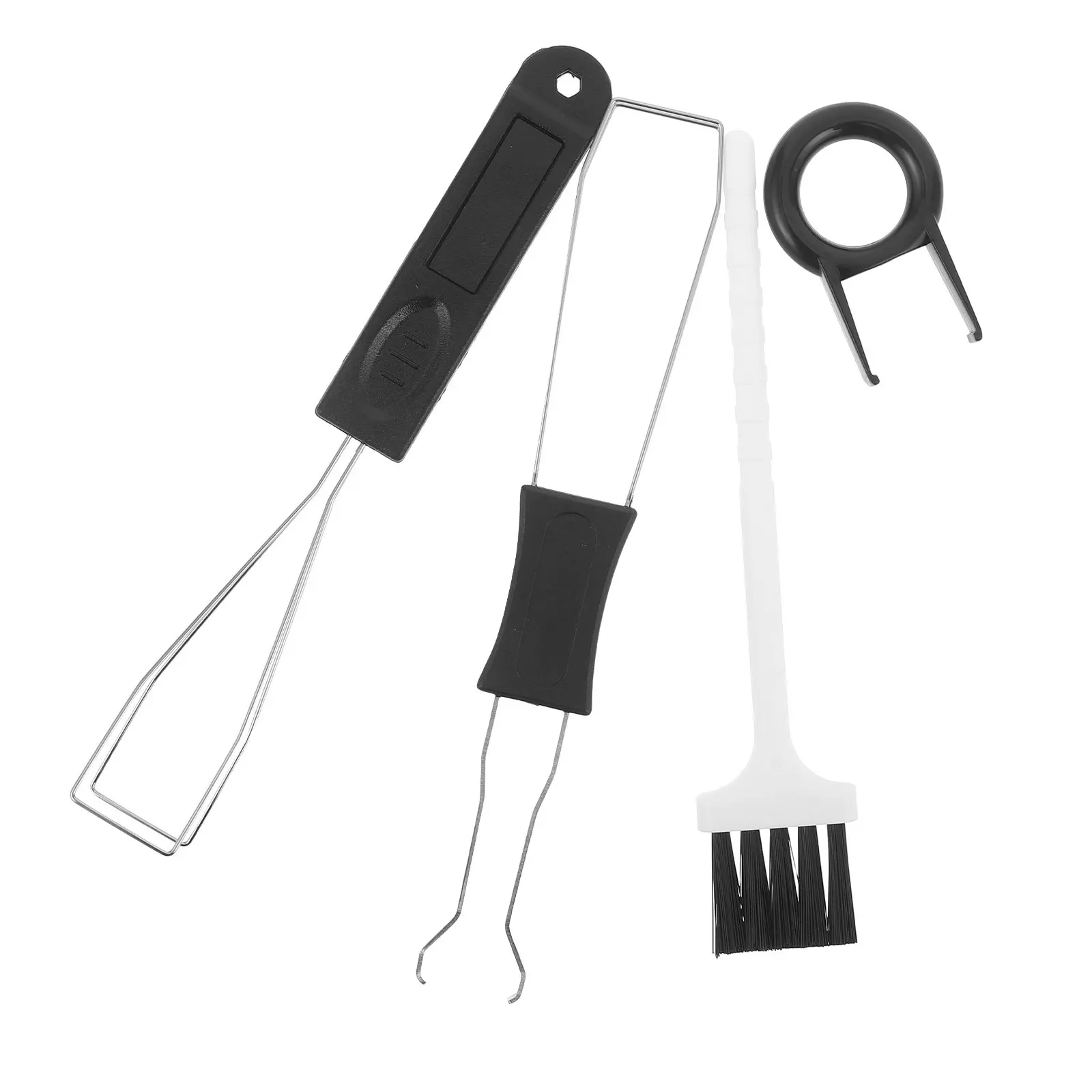 1Set Keycap Puller for Mechanical Keyboard Metal Remover Ergonomic Handle Cleaner Brush DIY Disassembly Keyboard