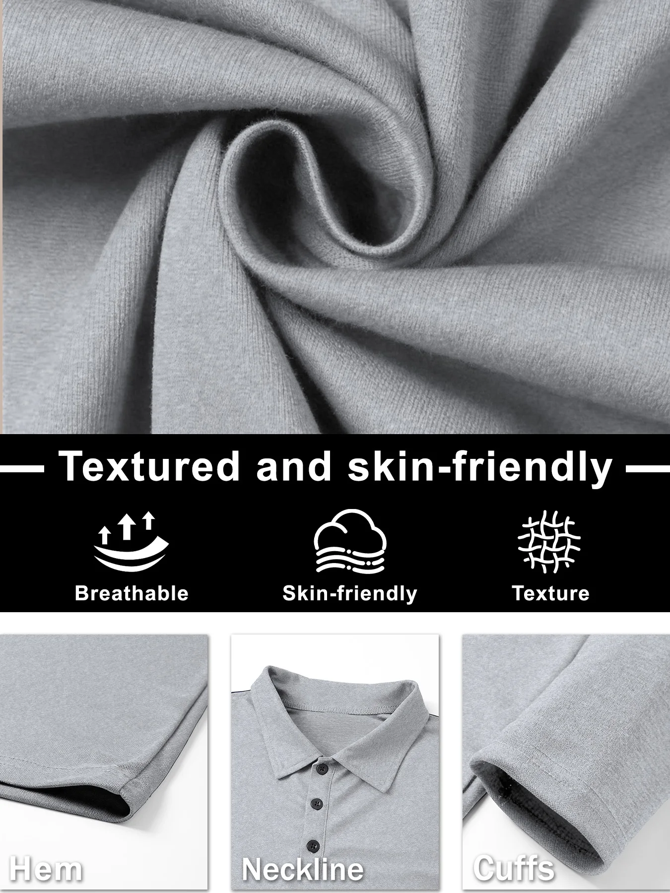 Solid Long-Sleeved Polo Shirt Men's Basic T-Shirt Daily Streetwear Jogging Sport Tops Spring Autumn High Quality Male Clothing