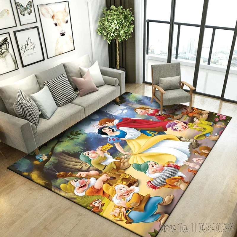 

Snow White And The Seven Dwarfs Area Rug Carpets 80x120cm Decor for Kids Floor Mat Living Room Children's Bedroom Sofa