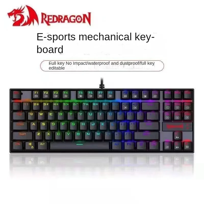 REDRAGON Red Dragon K552 Mechanical keyboard RGB esports Game Eat Chicken LOL wired green axis