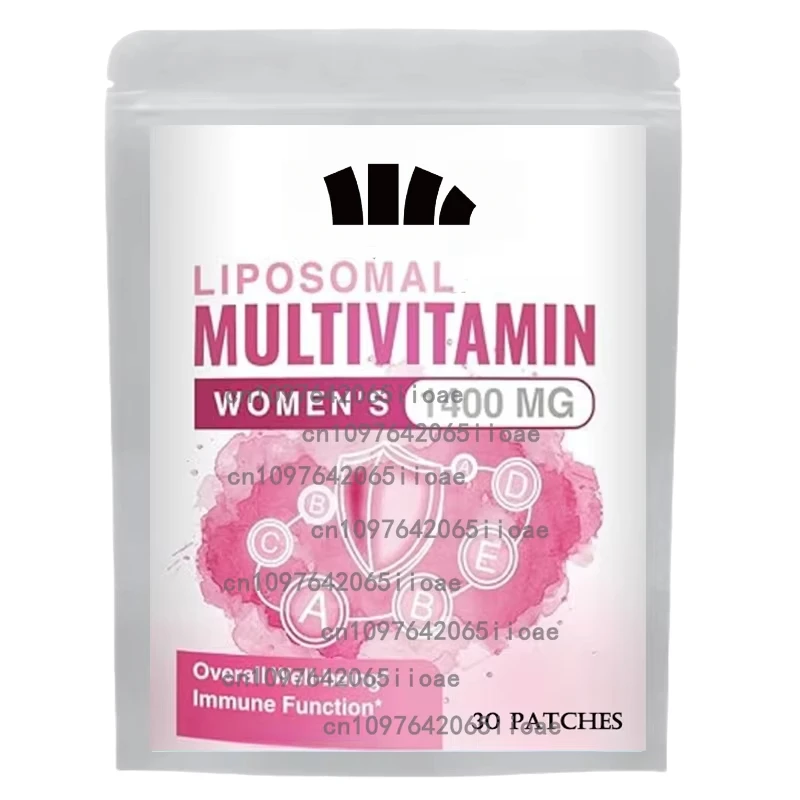 

30-летние липосомальные мультивитаминные пластыри для женщин, трансплеевые пластыри для волос, кожи и ногтей, здоровья костей, энергии, поддержки иммунитета